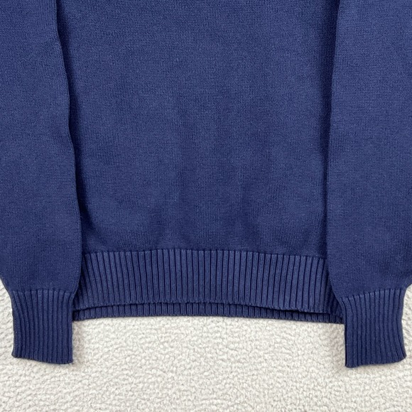 Vintage Polo Ralph Lauren Argyle Sweater Mens Large Navy Blue / Green Crew Neck - Picture 9 of 12